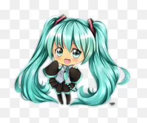 Download Hatsune Miku Clipart Cute Chibi - Chibi - Full Size Png ClipartFlare.com 