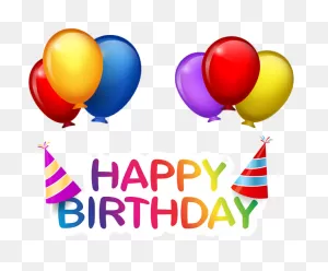 Happy Birthday With Balloons Png Clip Art - Happy Birthday Balloon ClipartFlare.com 