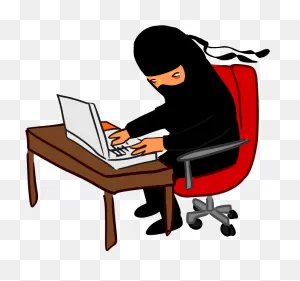 Working At Desk - Computer Hacker Clipart | Full Size Png Download ClipartFlare.com 