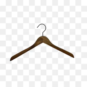 Rustic Wood Shirt Hangers With Black Hook