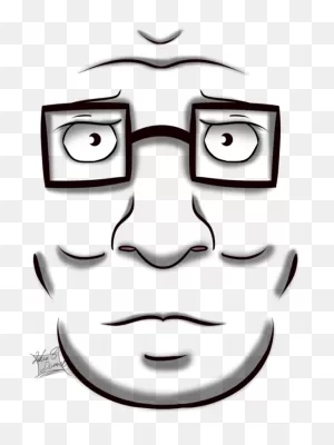 Drawing Hills Anime - Black And White Hank Hill - (997X802) Png ClipartFlare.com 