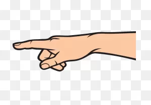 Pointing Hand Clipart Transparent - ClipartFlare