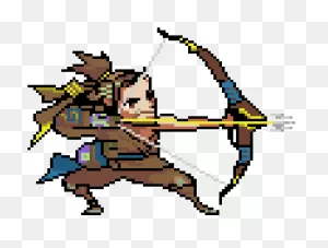 Hanzo - Overwatch Hanzo Pixel Spray Clipart - Large Size Png Image ClipartFlare.com 