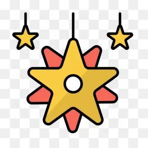 Adornment, Hanging Stars, Lighting, Decoration, Ornament, Stars Icon ClipartFlare.com 