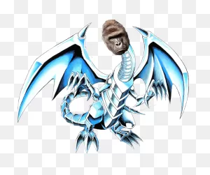Blue Eyes White Harambe - Blue Eyes White Dragon Png Clipart ClipartFlare.com 