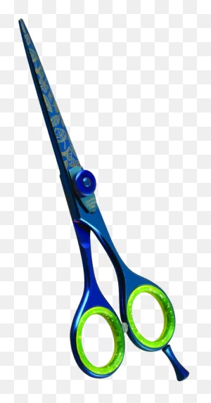 Samurai Barber Shears Blue Titanium With Unique Texture Clipart ClipartFlare.com 