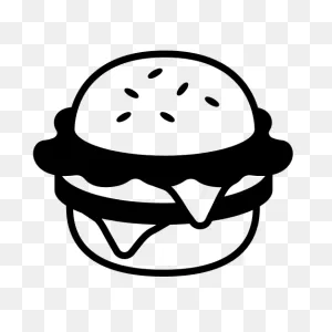 Hamburger Free Icon Of Fast Food Solid - Tasty Happy Meal