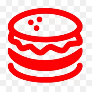 Red Hamburger Icon - Free Red Food Icons