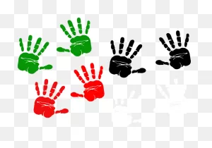 Handprint Clipart Finger Paint - Red And Green Handprint - Png ClipartFlare.com 