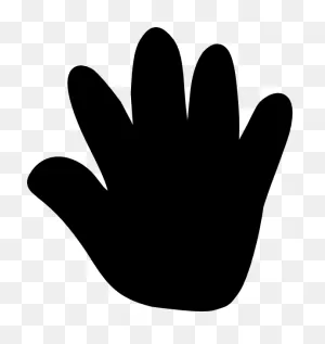 Handprint Outline Child Handprint Black Clip Art At - Baby Hand ClipartFlare.com 
