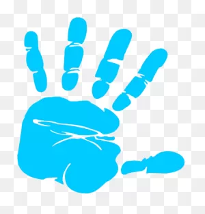 Handprint Clipart Blue Hand Print Clip Art - Kid Handprint Clipart ClipartFlare.com 