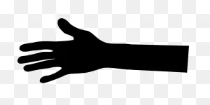 Hand Reaching Out - Hand Clip Art Black - Png Download - Full Size ClipartFlare.com 