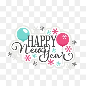 Happy New Year Title Scrapbook Cut File Cute Clipart - New Year ClipartFlare.com 