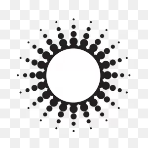 White Circle With Halftone Effect | Free PNG-WebP