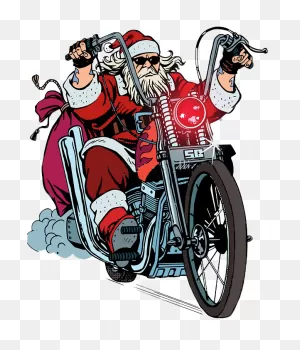 Santa Claus Harley Davidson Clipart - Full Size Clipart (#3613492 ClipartFlare.com 