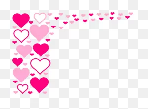 Heart Borders Png - Valentines Heart Border Transparent | Full ClipartFlare.com 