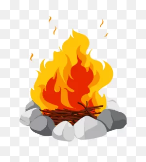Camping Fire Tree Heat Clipart - Camping Clipart Activities Clip Art