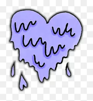 Heart #hearts #purple #blue #drip #dripping #tumblr Clipart - Full ClipartFlare.com 