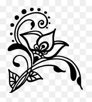 Flower Henna Vines - Free Vector Graphic On ClipartFlare