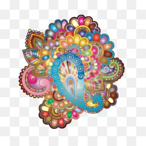 Prismatic Henna Tattoo 4 | Free PNG-WebP