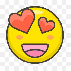 Smiling Face With Heart Eyes Emoji - Heart Eyes Drool Emoji | Full ClipartFlare.com 