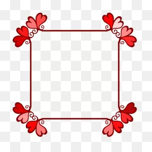 Heart Frame 14 (Colour) | Free PNG-WebP