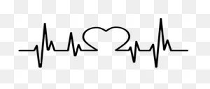 Transparent Heartbeat Line Png - Heart Beat Black And White ClipartFlare.com 
