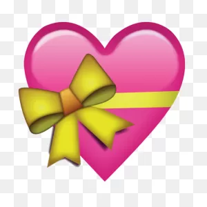 Download Pink Heart With Ribbon Emoji Icon | Emoji Island