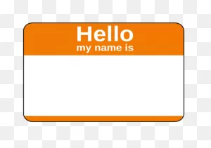 Standard Orange Corporate Name Tag Template | Graffiti Words, Name ClipartFlare.com 