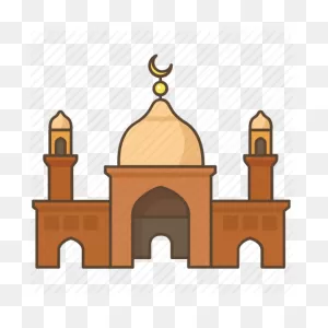 Muslim Cartoon Clipart - Mosque, Islam, Temple, Transparent Clip Art