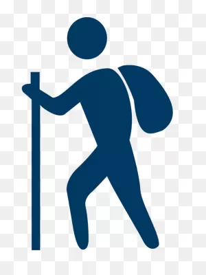 Hiking Blue Silhouette Area Clipart - Hiking Clipart Activities ClipartFlare.com 