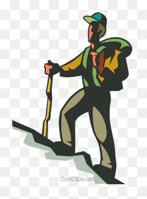 Man Hiking Up Hill Royalty Free Vector Clip Art Illustration ClipartFlare.com 