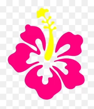 Happy Pink Hibiscus Clip Art At Vector Clip Art - ClipartFlare ClipartFlare.com