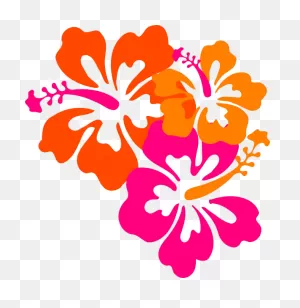 Orange Hibiscus Flower Clip Art Free Image Download