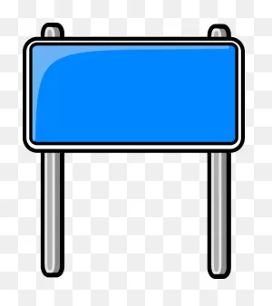 Highway Sign Blue - Blank Road Signs Clip Art - Png Download ClipartFlare.com 