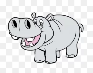 Instant Download Kawaii Animals Clipart // Safari Clipart - Hippo ClipartFlare.com 