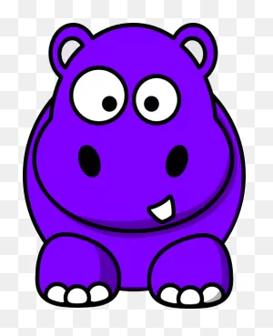 Purple Hippo Clipart - Clipart Suggest