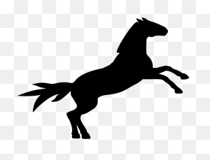 Clip Art Mustang Silhouette American Quarter Horse - Running Horse ClipartFlare.com 