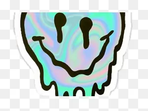 Hologram Clipart Holographic - Melting Smiley Face - Png Download ClipartFlare.com 