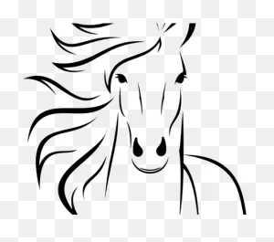 Horse Clipart Easy - Simple Horse Head Drawings - Png Download ClipartFlare.com 
