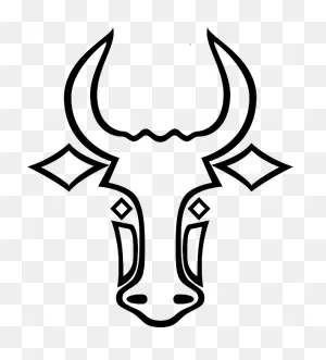 Download Hd Horns Clipart Cow Horn - Bull Outline Transparent Png ClipartFlare.com 