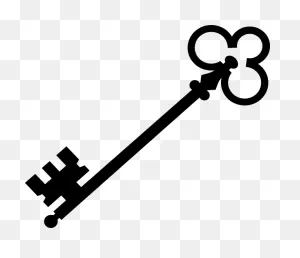 House Key Png - Black Key - (600X517) Png Clipart Download