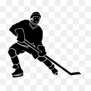 Awesome Detailed Hockey Player Sticker