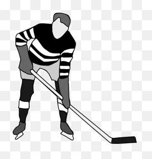 Hockey Player - Hockey Black And White Clipart - Full Size Clipart ClipartFlare.com 
