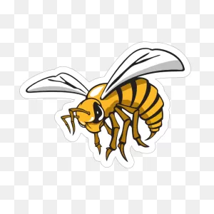 Fierce Hornet Mascot Sticker