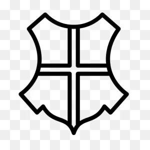 Hogwarts Outline Potter Shield Icon - Harry Potter Outline Collection