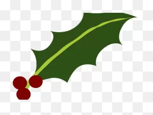 Berry Clipart Holly Leaves - Holly Leaves Clip Art - Png Download ClipartFlare.com 
