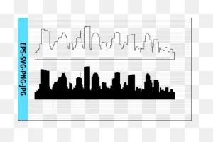 Houston City Skyline Silhouette Graphic By Tgt Designs · Creative ClipartFlare.com 
