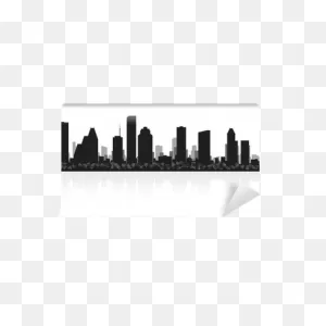 Houston City Skyline Silhouette Wall Mural • Pixers® - We Live To ClipartFlare.com 