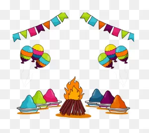 Illustration Of Set Of Holi Element With Colors - Holi Festival ClipartFlare.com 